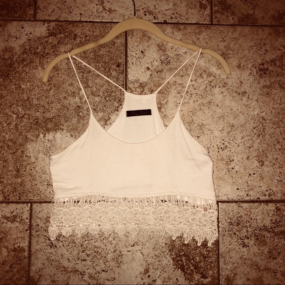 White crop top